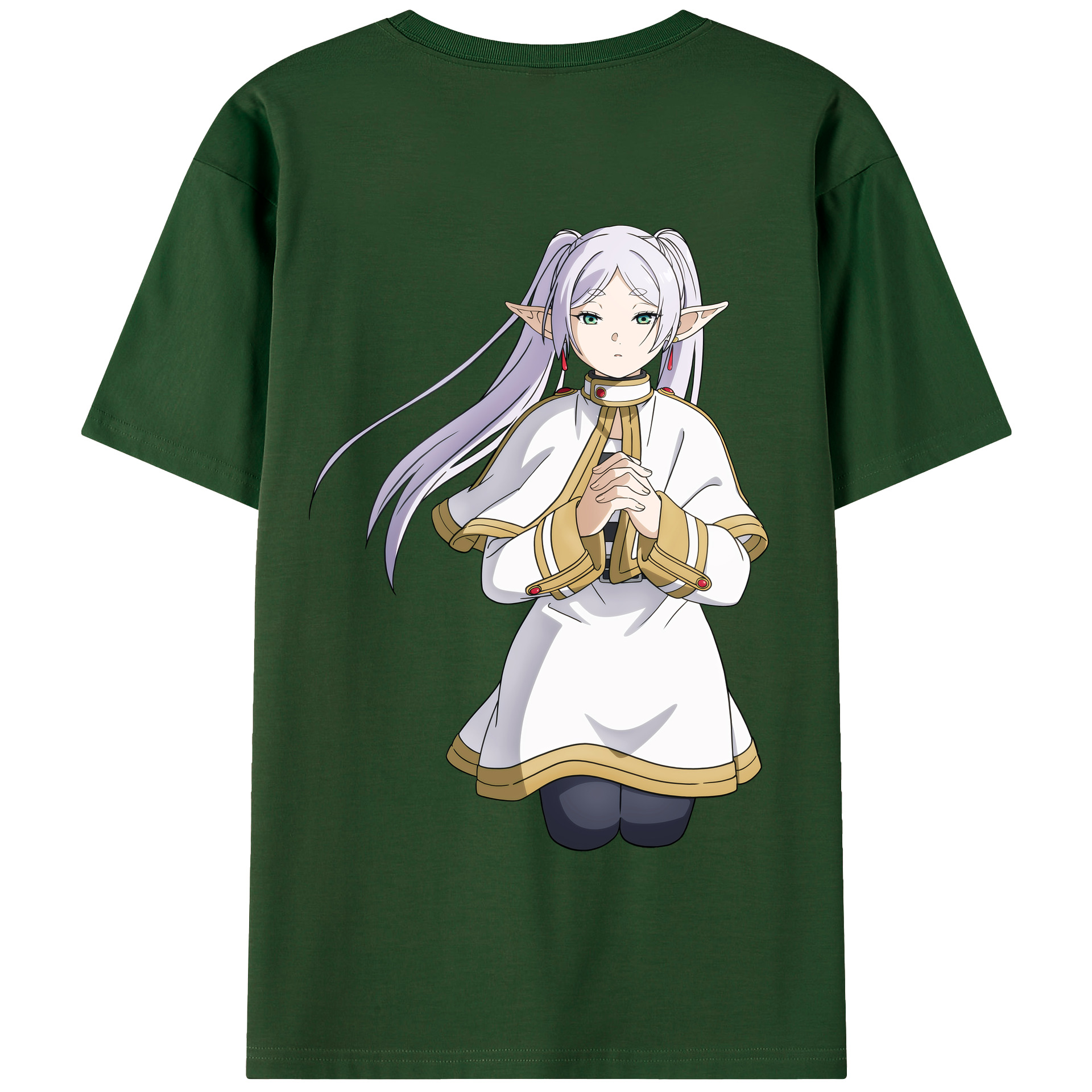 （画像用） 葬送のフリーレン Frieren 綿100％半袖Tシャツ（背面プリント）